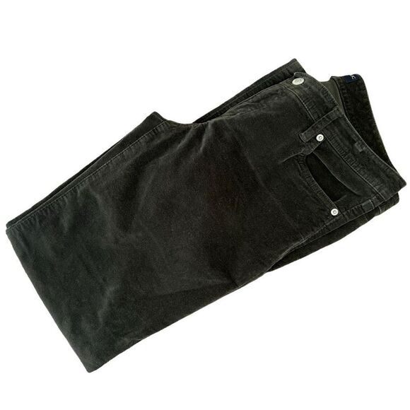 Banana Republic Green Velveteen Pants Ryan Fit Straight Leg Size 8 - Picture 3 of 6
